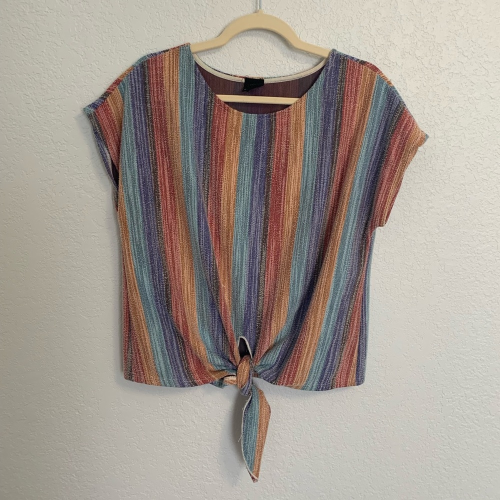 Front tie serape type shirt